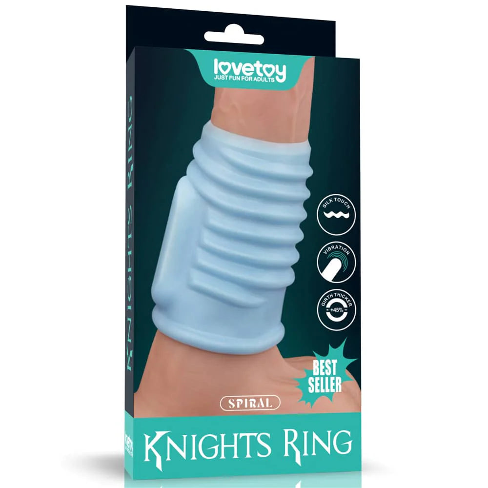 Vibrating Spiral Knights Ring – Blue